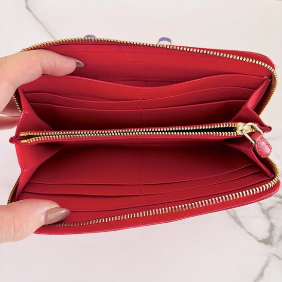 Prada Hot Pink Long Zipper Wallet - Picture 9 of 13